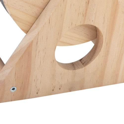 Wooden Cat Scratch Post, 360 Degree Rotating Cat Scratch Toy With Bell, Suitable For Indoor Cats And Kittens, Natural Color