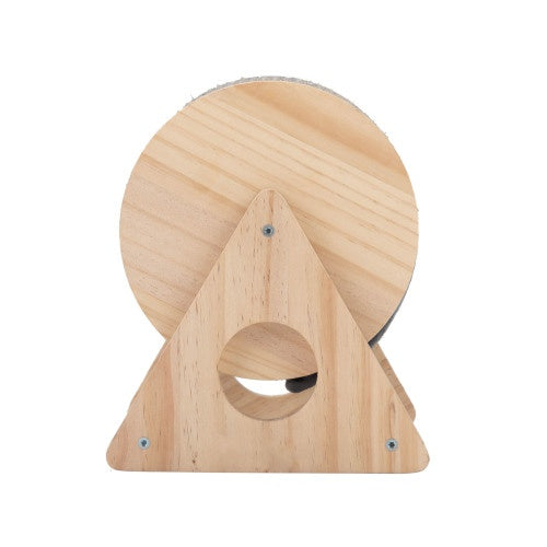 Wooden Cat Scratch Post, 360 Degree Rotating Cat Scratch Toy With Bell, Suitable For Indoor Cats And Kittens, Natural Color